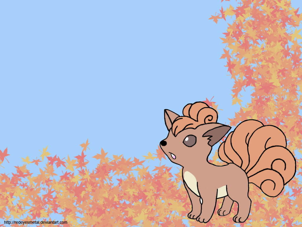 Vulpix In Leaves