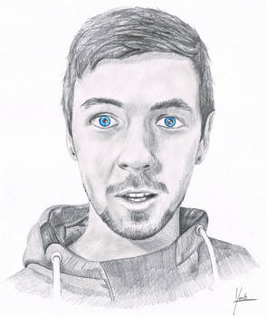 Jacksepticeye graphite pencil drawing