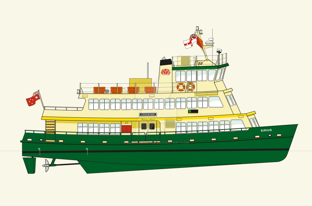 Sydney Harbour Ferry Illustration Print by MaritimeArtNZ on DeviantArt