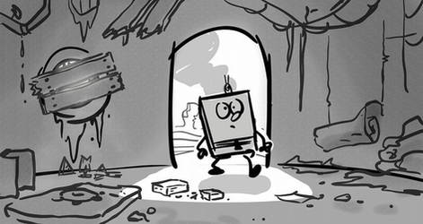 SpongeBob enters his ruined house by shermcohen