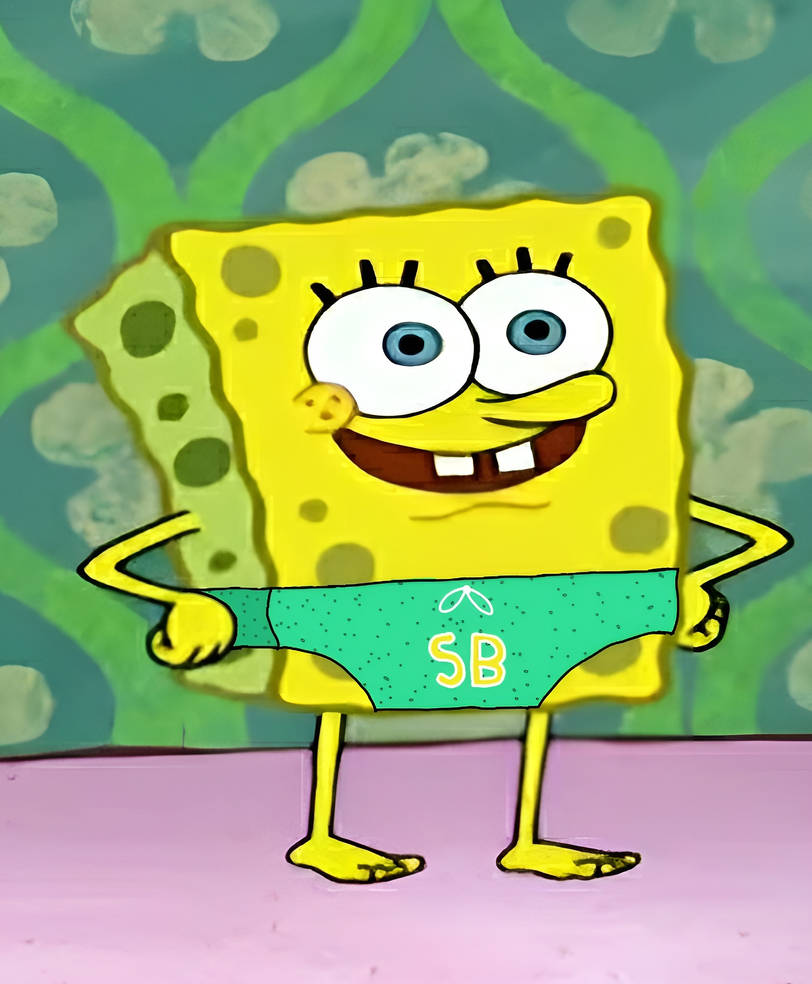 SpongeBob with Mint Speedo Swimsuit v5 by SERGIBLUEBIRD16 on