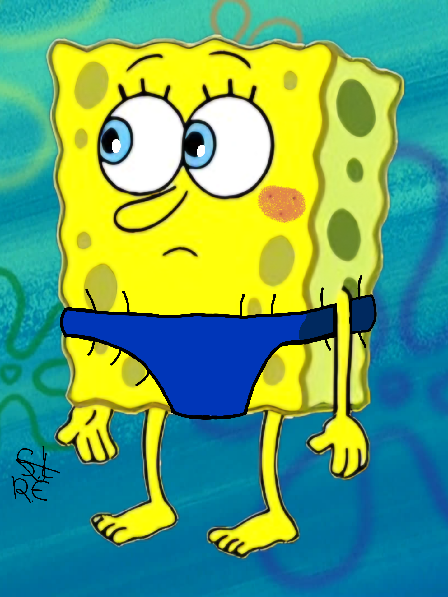 Spongebob with Blue Speedo Edition by SERGIBLUEBIRD16 on DeviantArt