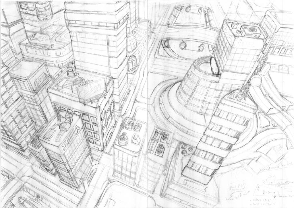 Normal City-Early Sketch by KevKoe on DeviantArt