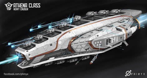 Athena Class Heavy Cruiser by KevKoe