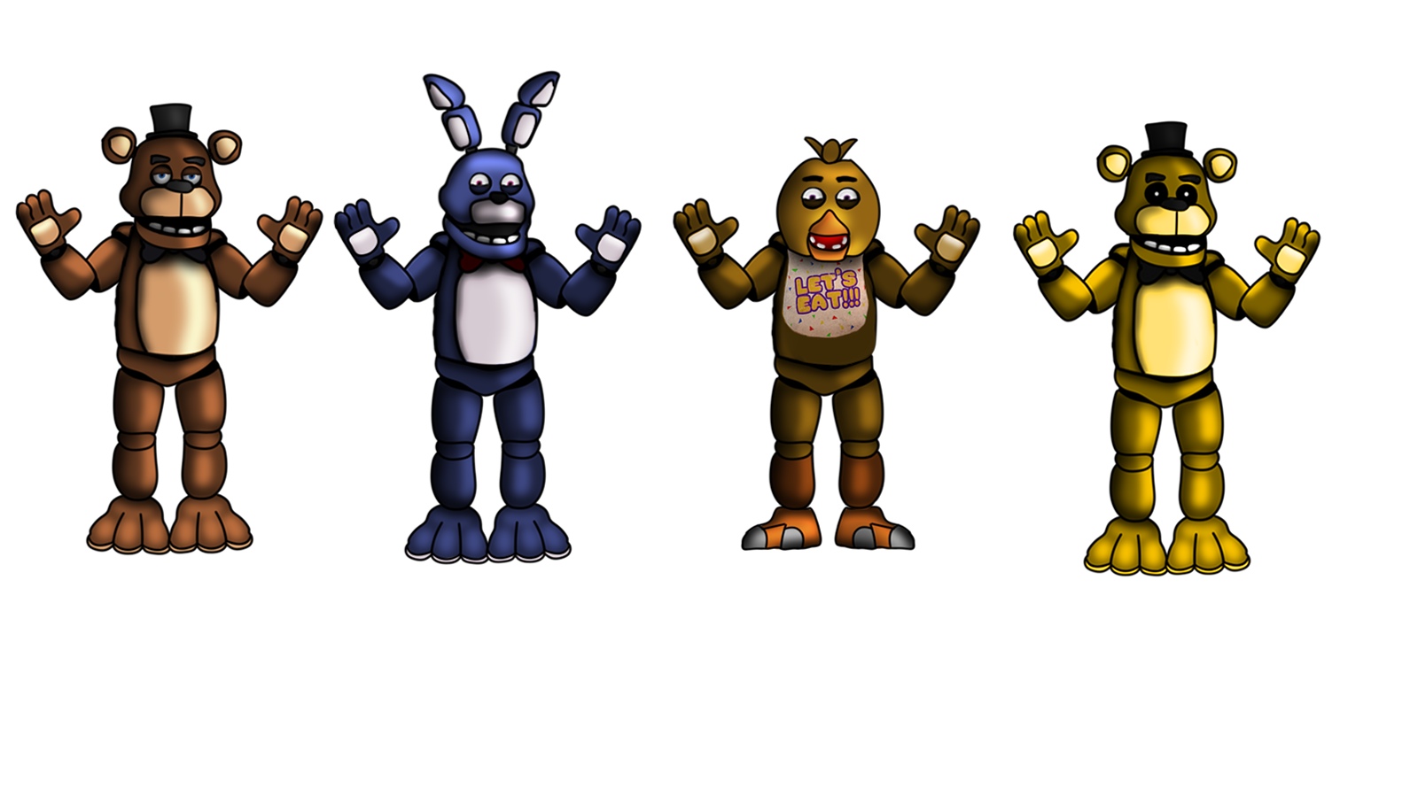 Fnaf1 Animatronics 8-bit by 133alexander on DeviantArt