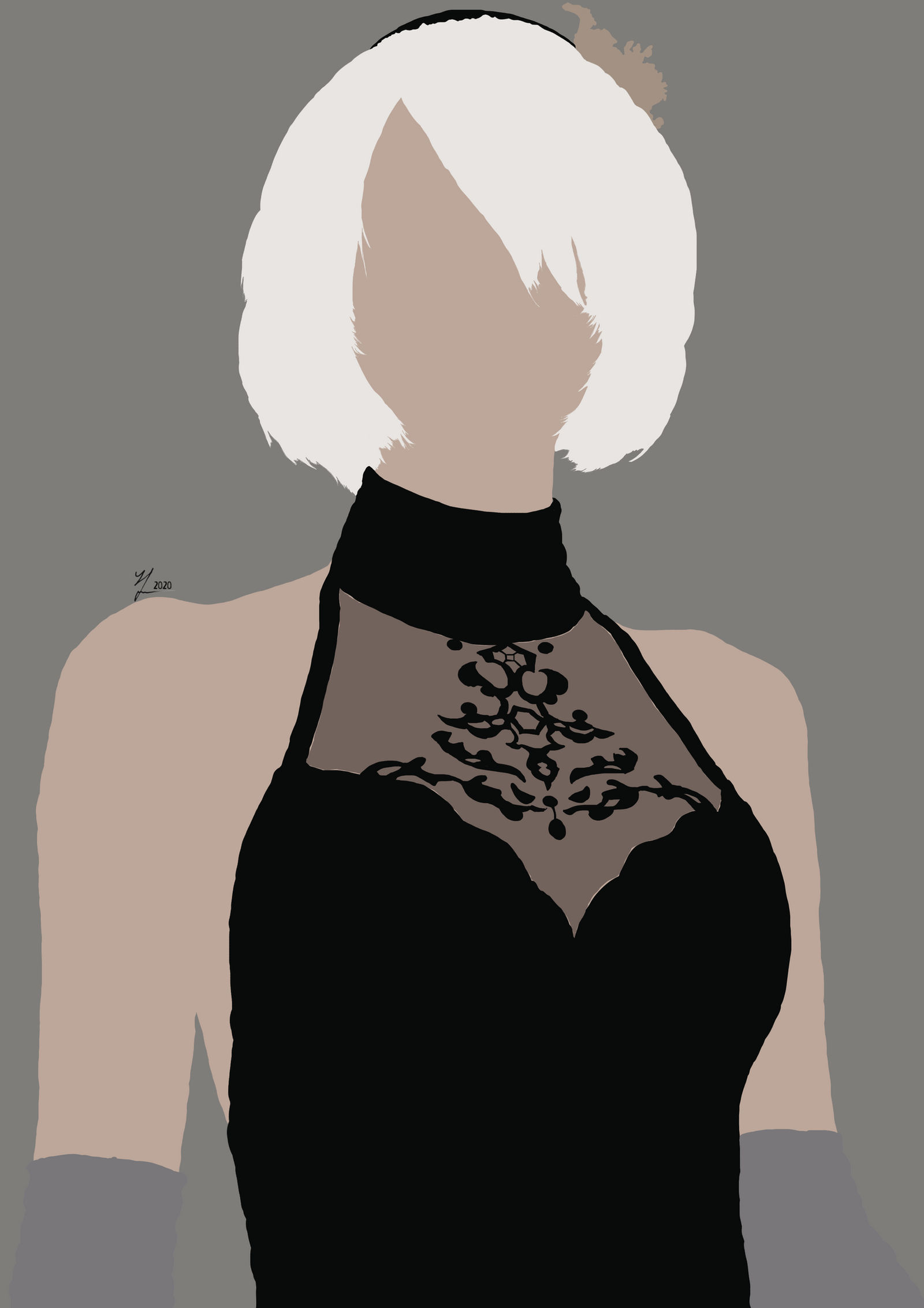 Neir Android Basic 2B from Neir: Automata (Basic) by saadali53 on DeviantArt