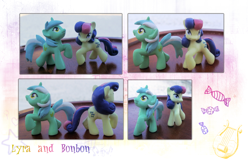 My Little Pony Lyra and Bonbon Blindbag Customs