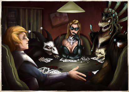 Villains Playing Poker