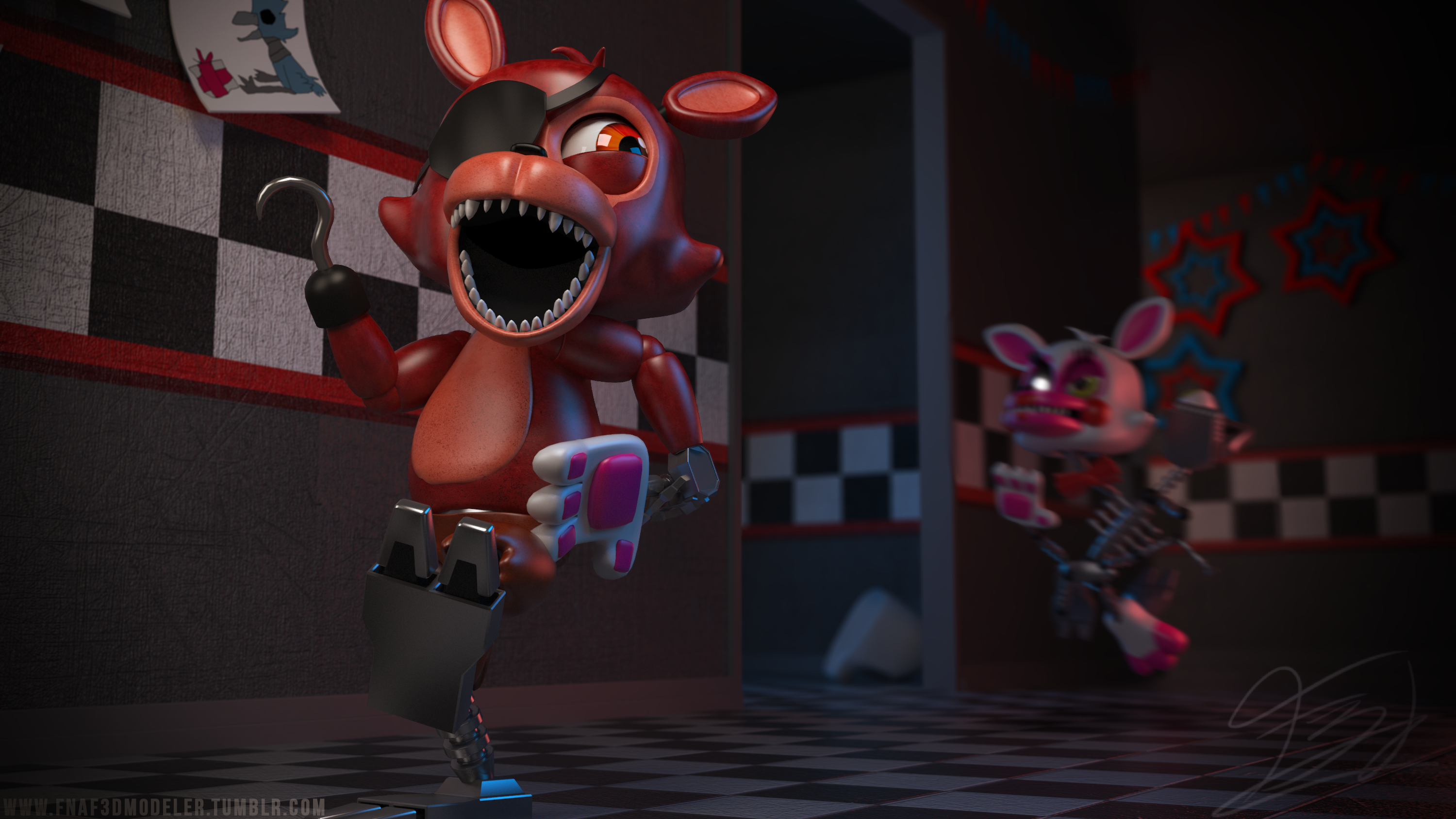 FNAF WORLD Adventure Foxy Wallpaper