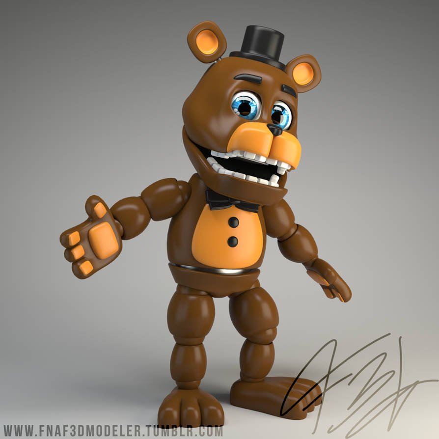 Adventure Freddy Fazbear Fnaf World 3d Render By Qutiix On -