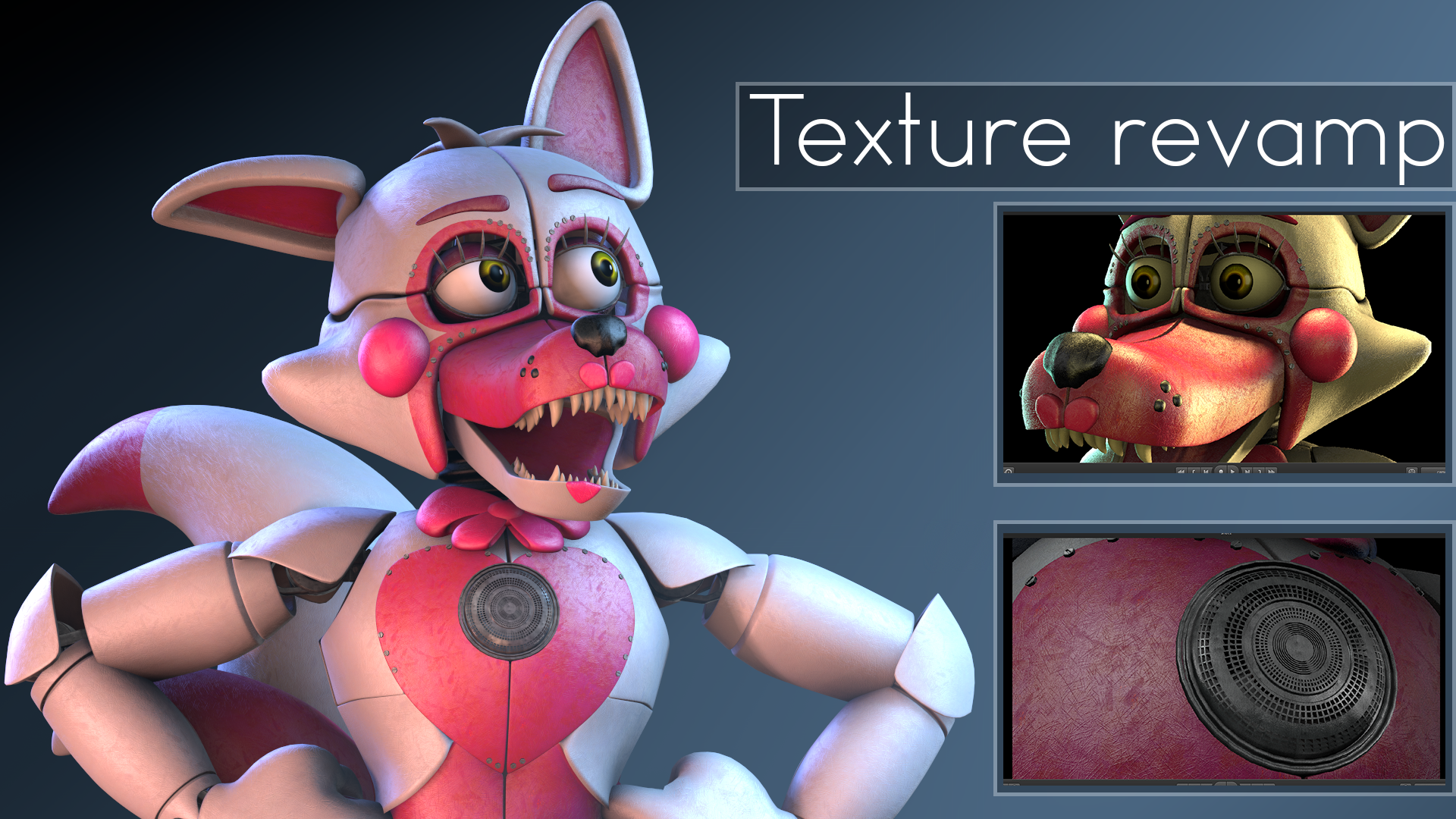Funtime Foxy SFM material update.