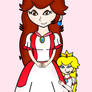 Queen Toadstool and Princess Toadstool