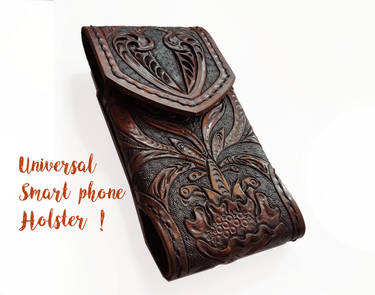 leather smart phone holster (universal) completed