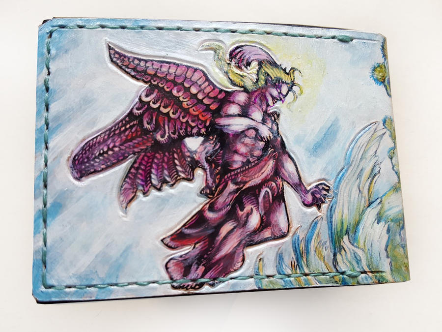 Kefka God form leather wallet by Bubblypies on DeviantArt