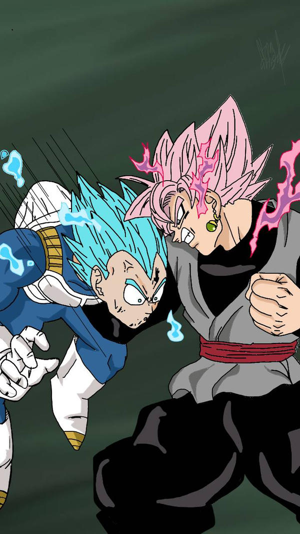 Vegeta vs Black- Manga (color) by TheBrooklynRazor on DeviantArt