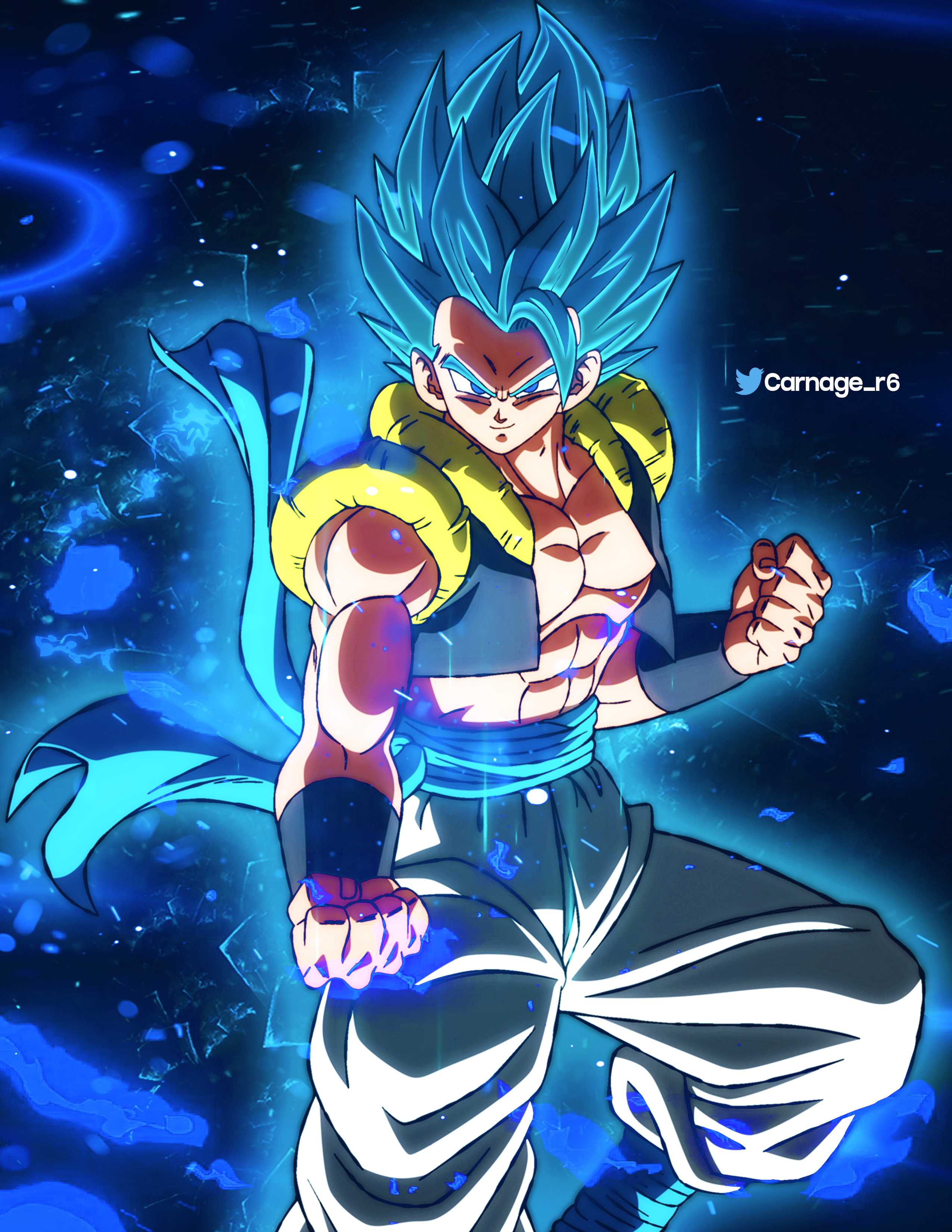 Gogeta Super Saiyan Blue, Dragon Ball Super  Dragon ball art goku, Anime  dragon ball goku, Dragon ball super artwork