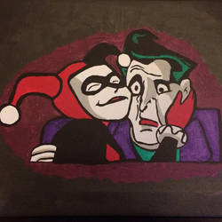 Harley Quinn and Joker painting