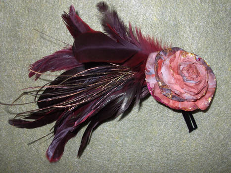 Red Rose Hair Pin