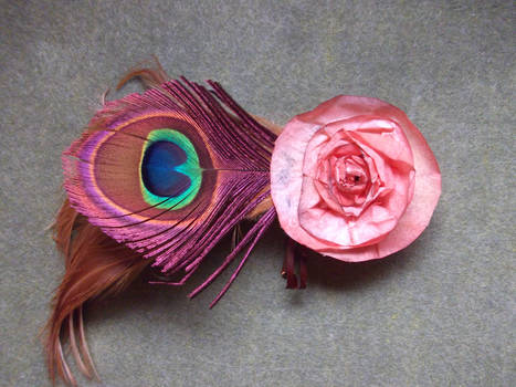 Pink Rose Hair Pin