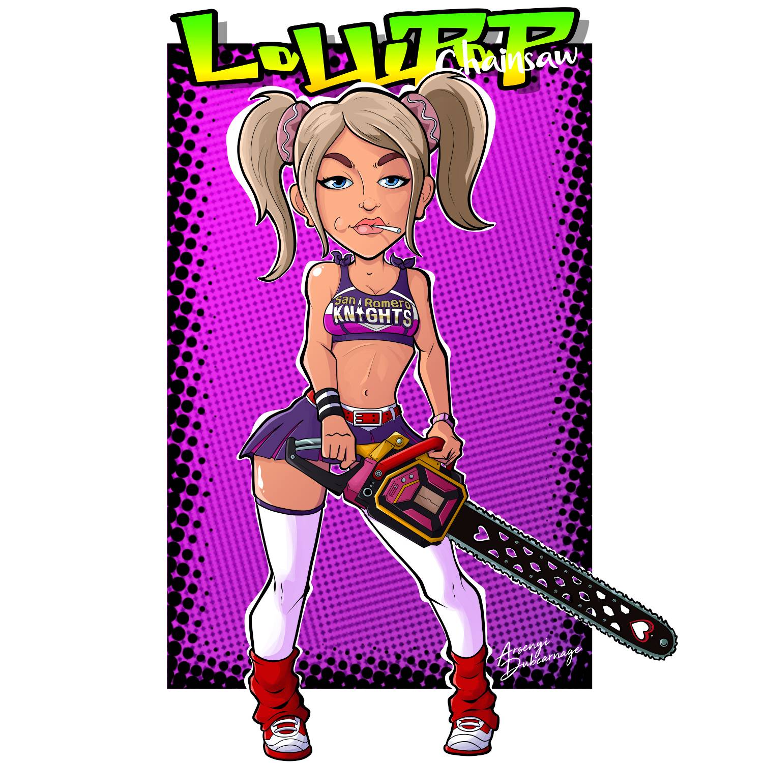 Juliet Starling Lollipop Chainsaw Weatherproof Anime Sticker 6 Car Decal S2