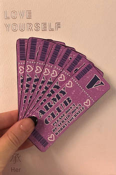 BTS ARMY Club Ticket Bias Sticker