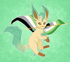 Leafeon II Aro Pride