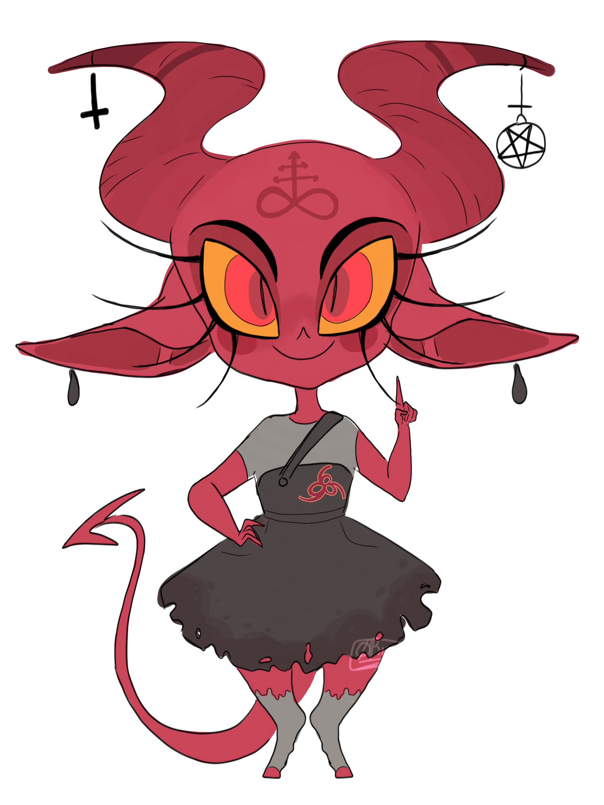 Fire imp girl by Bluerm on DeviantArt