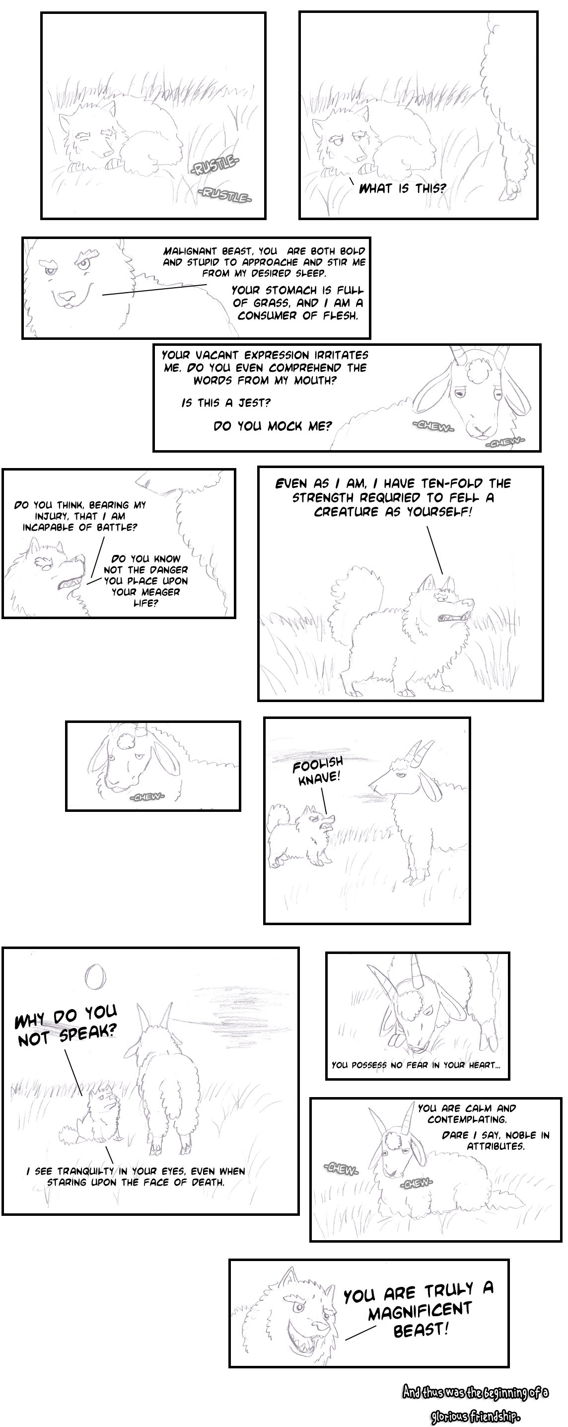 LA- A Truly Noble Creature -sketch comic-