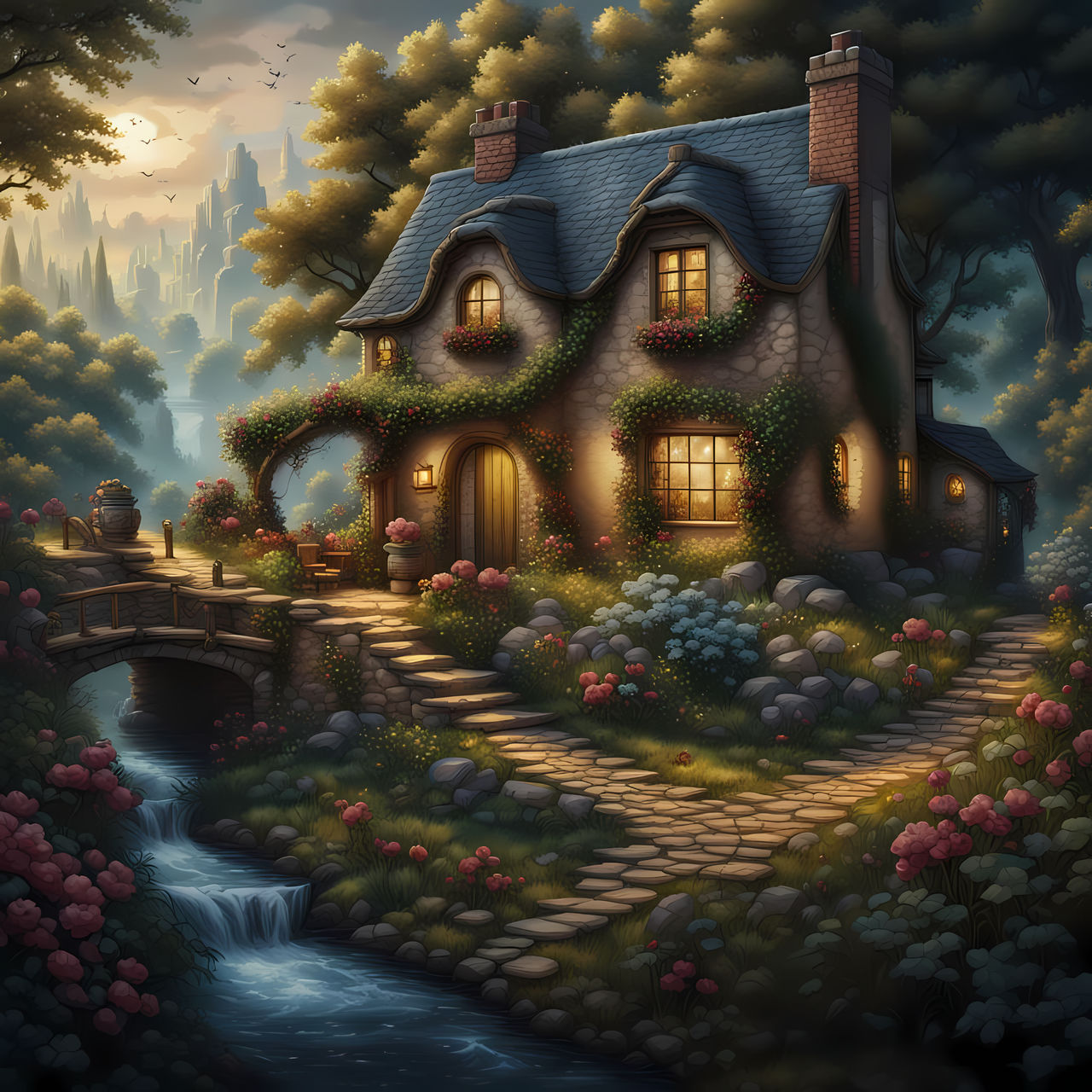 Cozy Cottage by VividMindArt on DeviantArt