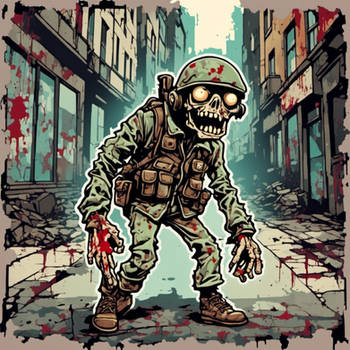 Cartoon Soldier Zombie