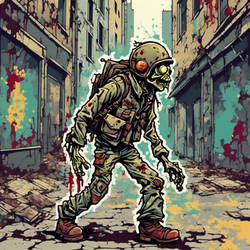 Cartoon Soldier Zombie