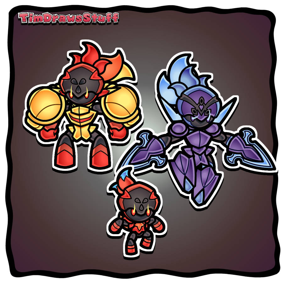 Paper Mario Rouge Paper Mario Charcadet, Armarouge and Ceruledge by TimDrawsStuffTDS on ...