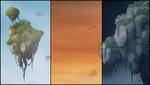 Flying Islands Background Pack by AlphaStryx