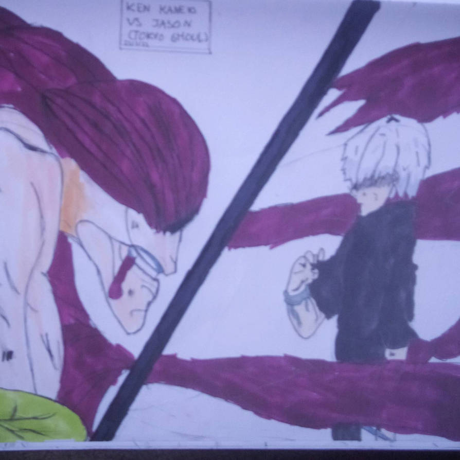Drawing of Kaneki vs Jason by AadynMc on DeviantArt