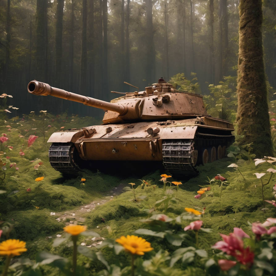 Tree Fort Tank Tank in a forest by TankAIart on DeviantArt
