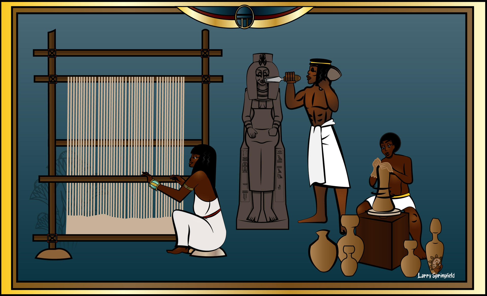 Ancient Egyptian Craftsmen By 0ne0nlylarry On Deviantart