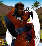 Storm and T'Challa by 0ne0nlyLarry