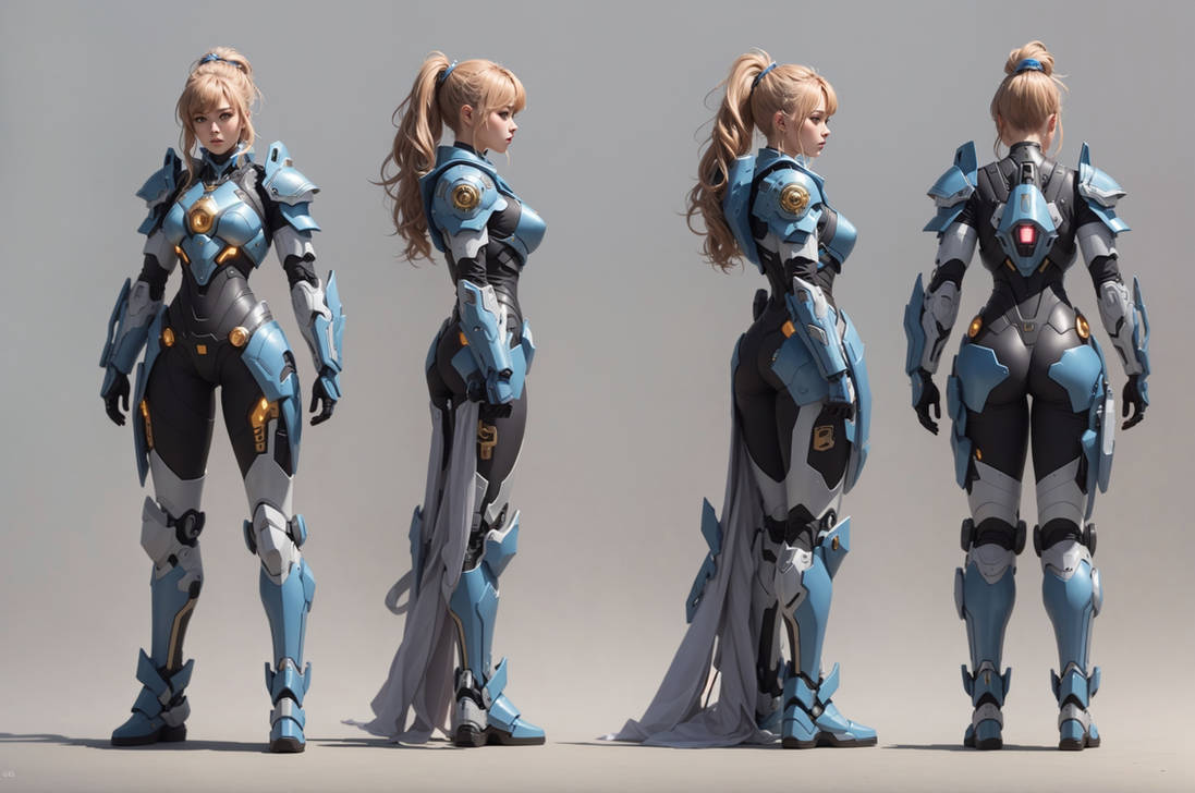 Mecha Crpg Female mecha armor series (4) by Psilenz on DeviantArt