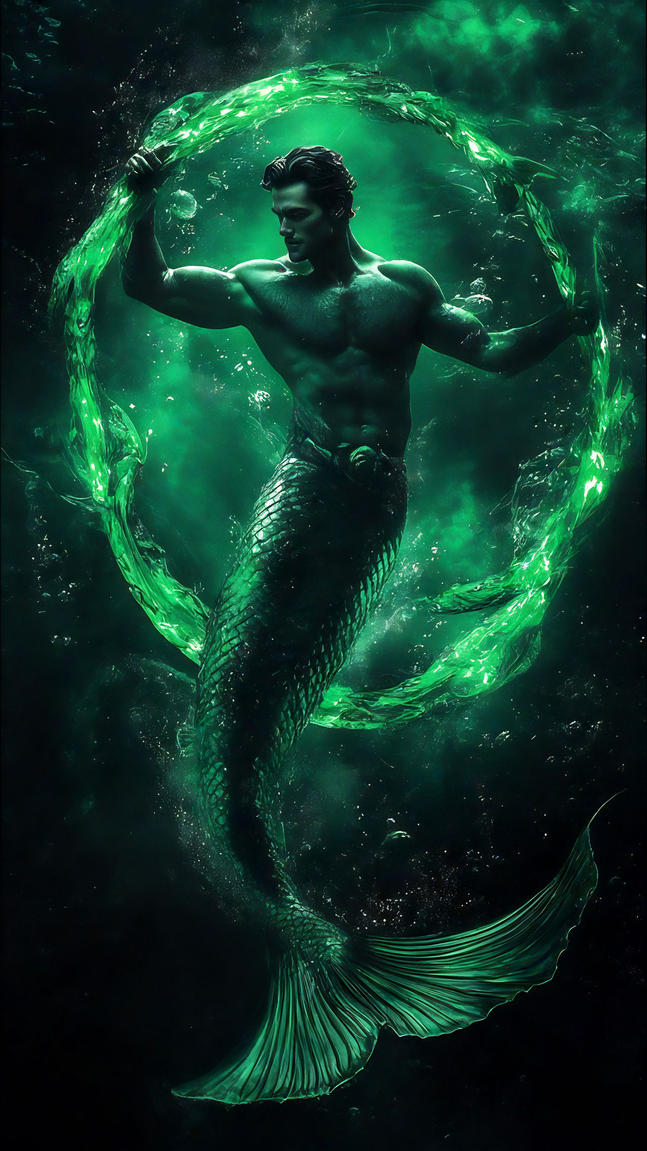 6 Mermen Merman Green by CadmusAI on DeviantArt