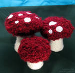 Redcap Mushroom Plushies by sunhawk