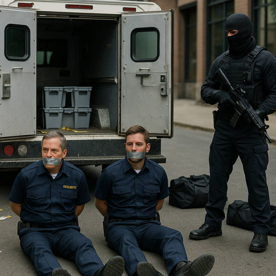 Robber Has The Security Guards Bound And Gagged By Maskedbankrobber On robber-has-the-security-guards-bound-and-gagged-by-maskedbankrobber-on