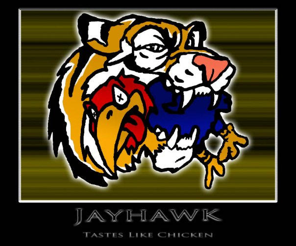 Jayhawk Riding Tiger Missouri Tigers Eating A Jayhawk by kellyjgoines on DeviantArt
