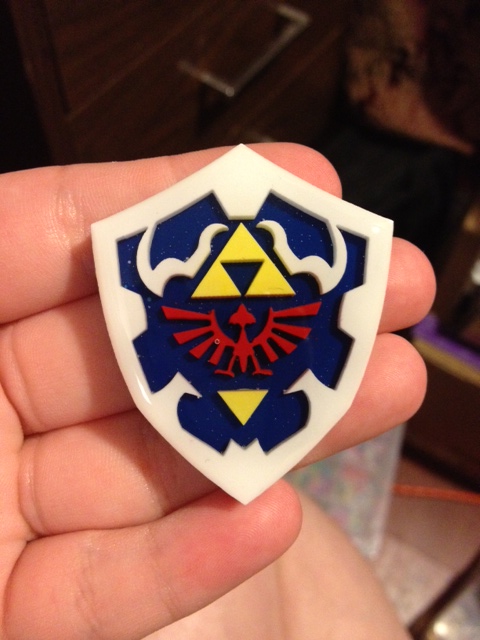 Hylian Shield Resin Pendant