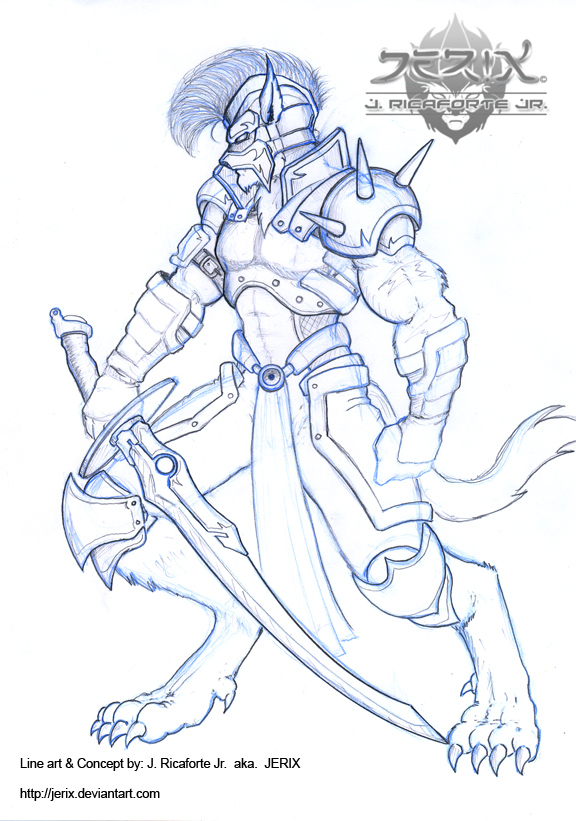 Lycan Knight - Pencil lines