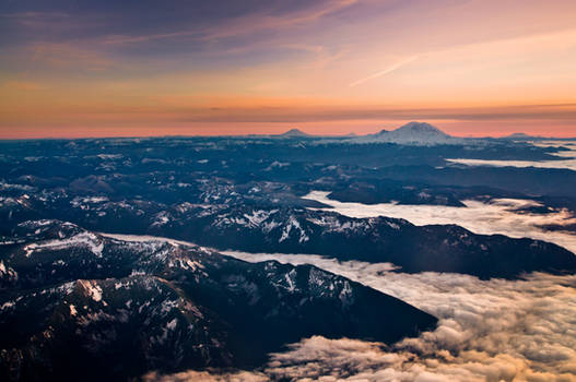 Mt. Rainier at Sunset