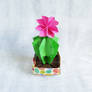 Origami Cactus With A Flower Pot