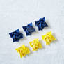 Origami Kawasaki Roses, Blue and Yellow