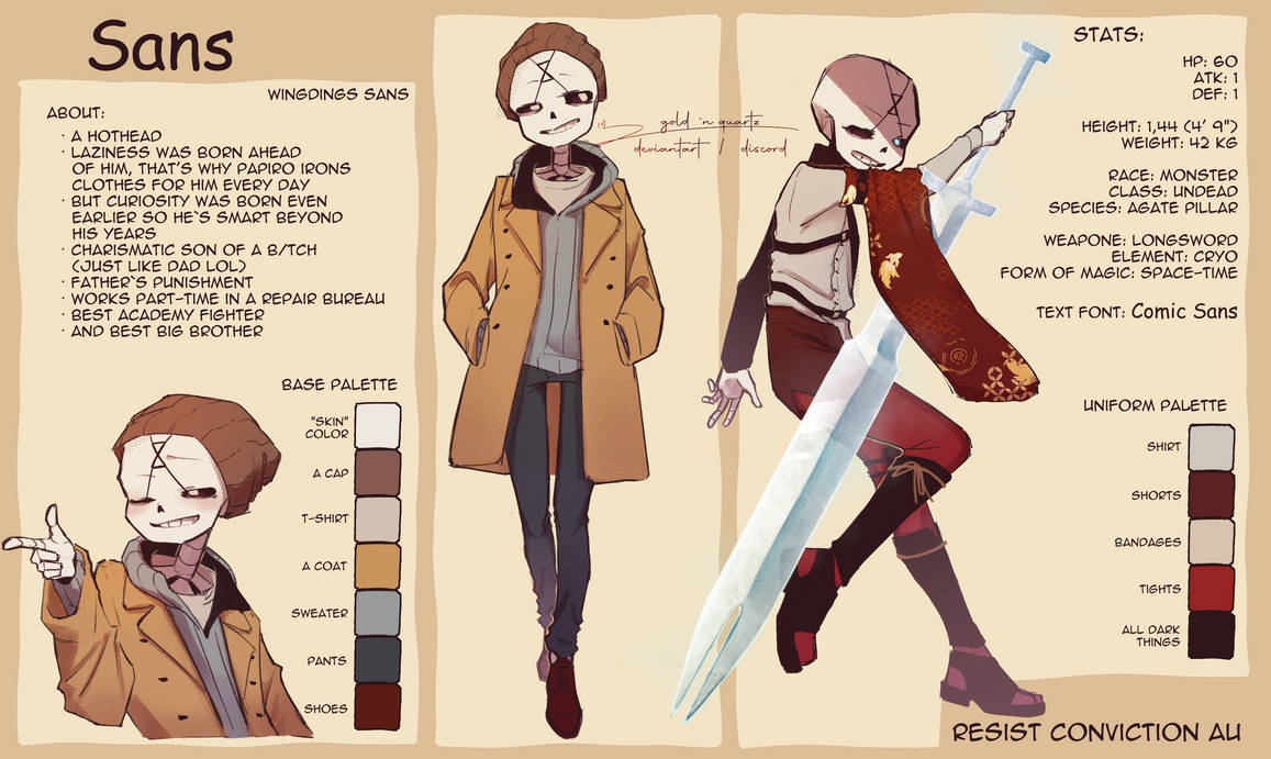 Sans Reference Model Sans - New Reference! by goldnquartz on DeviantArt