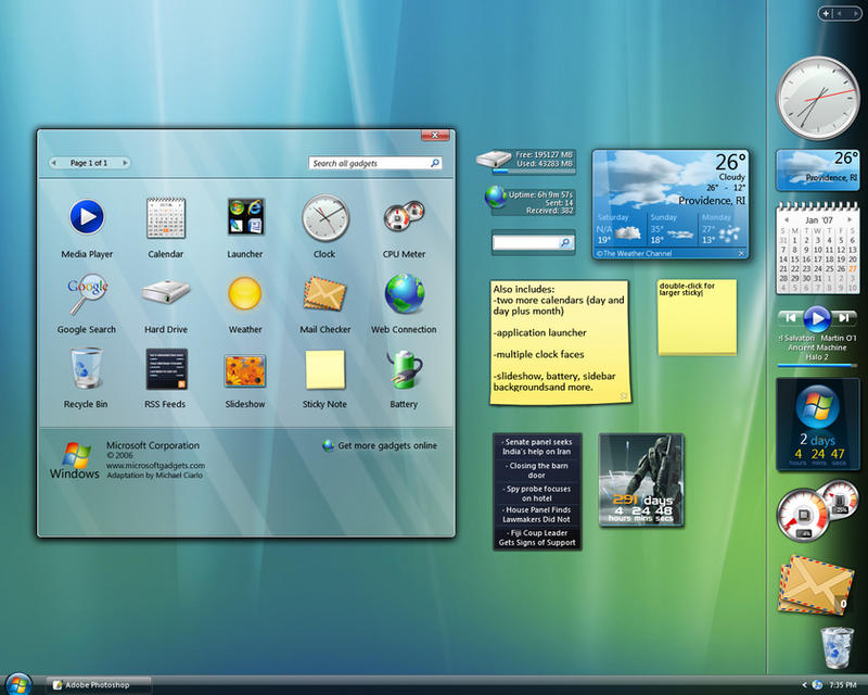 Samurize Deviantart Samurize Vista Sidebar V3 by halfwayglad on DeviantArt