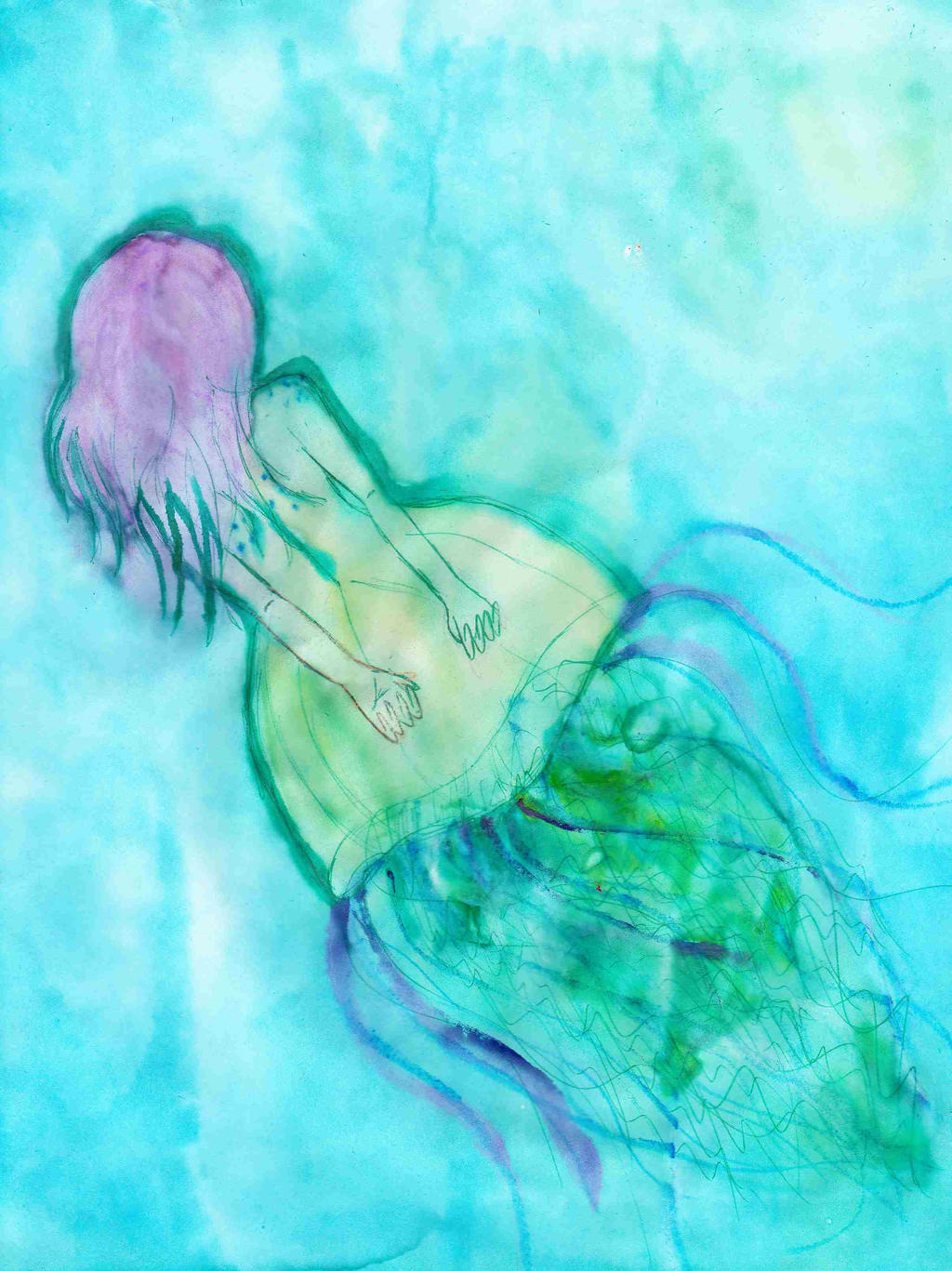 Jellyfish- watercolor practice